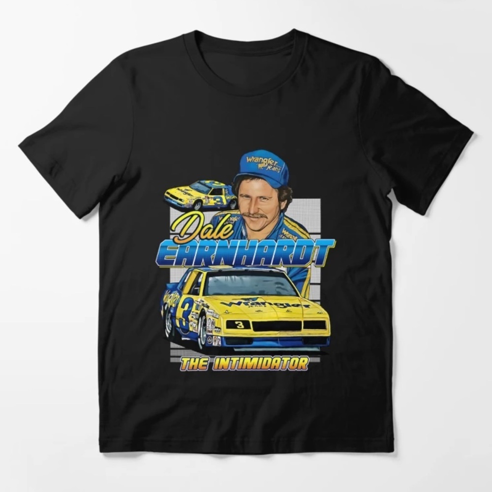 Vintage NASCAR Dale Earnhardt The Intimidator Black Racing Legend Tee